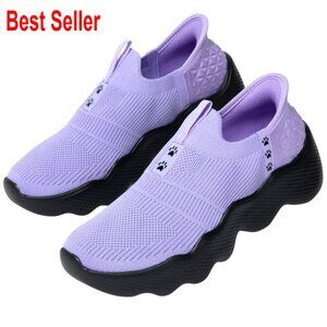 Women's Slide-In Walking Shoes Lightweight Sneakers Deep Traction